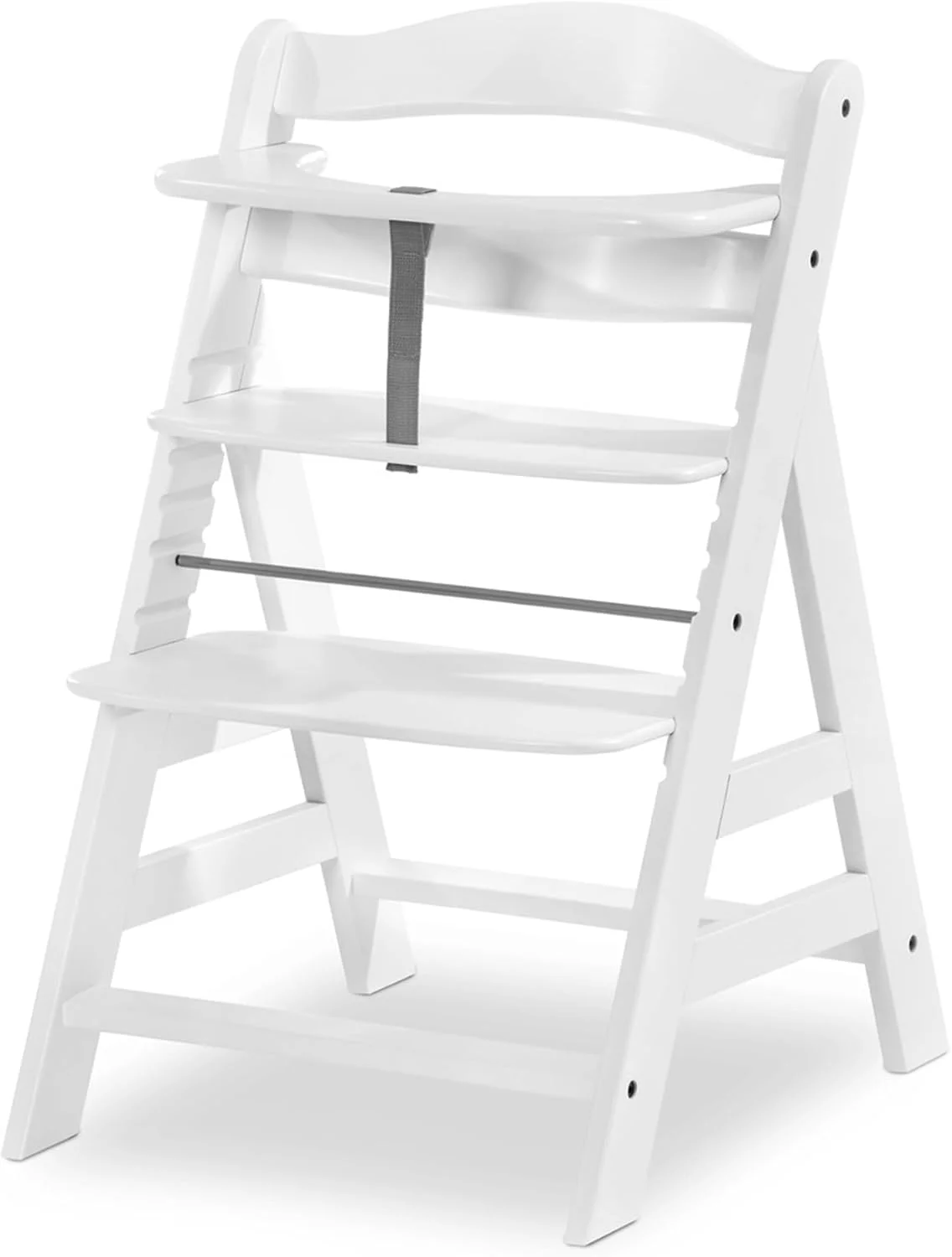 صندلی غذای چوبی هاوک مدل Alpha+، سفید - چوب راش دارای گواهی FSC، مناسب از 6 ماهگی تا بزرگسالی، صندلی غذاخوری و سرگرمی کودک