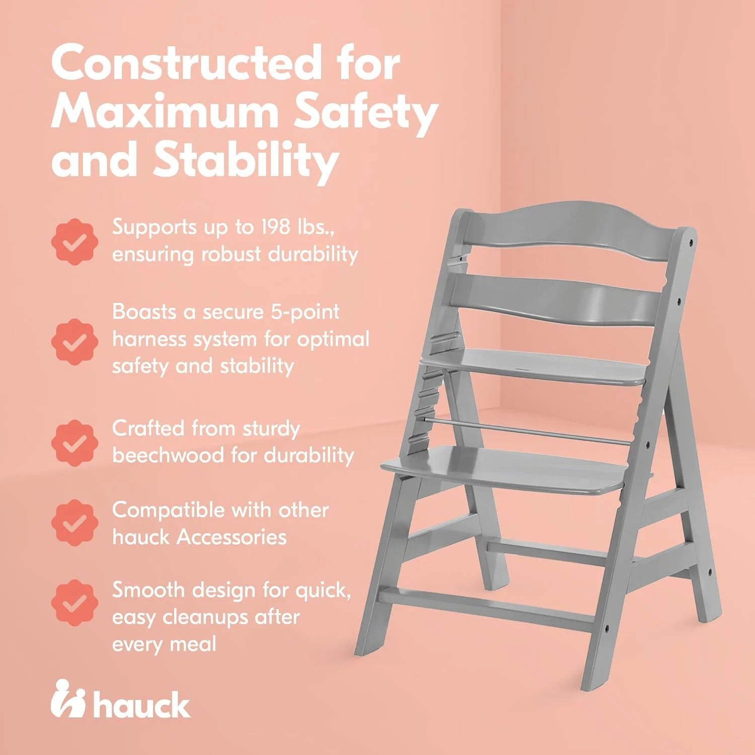 صندلی غذای چوبی هاوک مدل Alpha+، خاکستری - چوب راش دارای گواهی FSC، مناسب از 6 ماهگی تا بزرگسالی، صندلی غذاخوری و سرگرمی کودک صندلی غذای چوبی هاوک مدل Alpha+، خاکستری - چوب راش دارای گواهی FSC، مناسب از 6 ماهگی تا بزرگسالی، صندلی غذاخوری و سرگرمی کودک