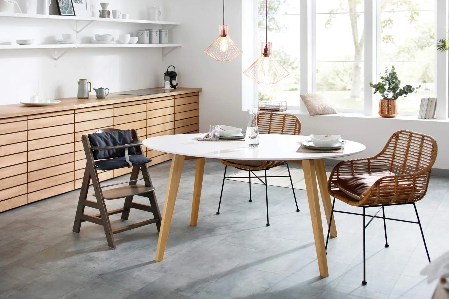 تشک صندلی غذای کودک هاوک مدل Alpha+ Deluxe، ملانژ ذغالی - کوسن صندلی غذا، پارچه نرم، قابل شستشو در ماشین لباسشویی