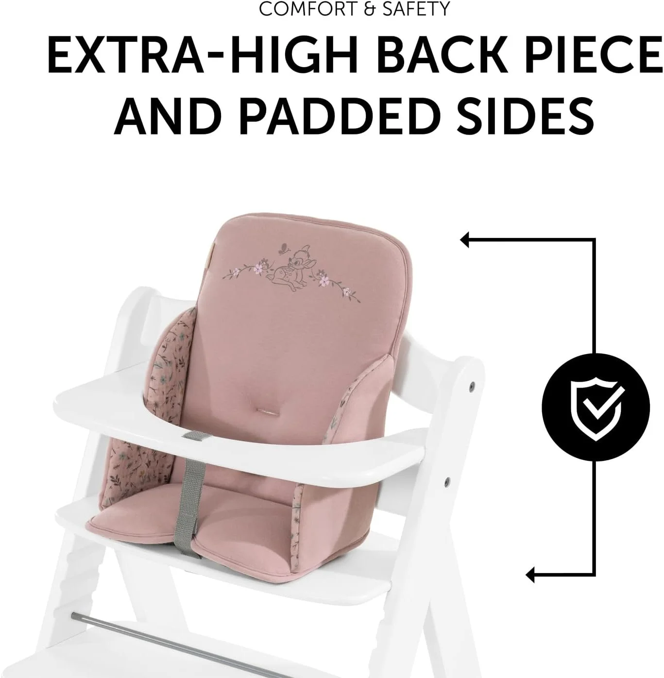 بالشتک صندلی کودک هاوک دیزنی برای صندلی های بلند آلفا پلاس، بتا پلاس و آرکتا - بالشتک نرم با پوشش ضد لغزش و پشتی بلند (بامبی رز) بالشتک صندلی کودک هاوک دیزنی برای صندلی های بلند آلفا پلاس، بتا پلاس و آرکتا - بالشتک نرم با پوشش ضد لغزش و پشتی بلند (بامبی رز)