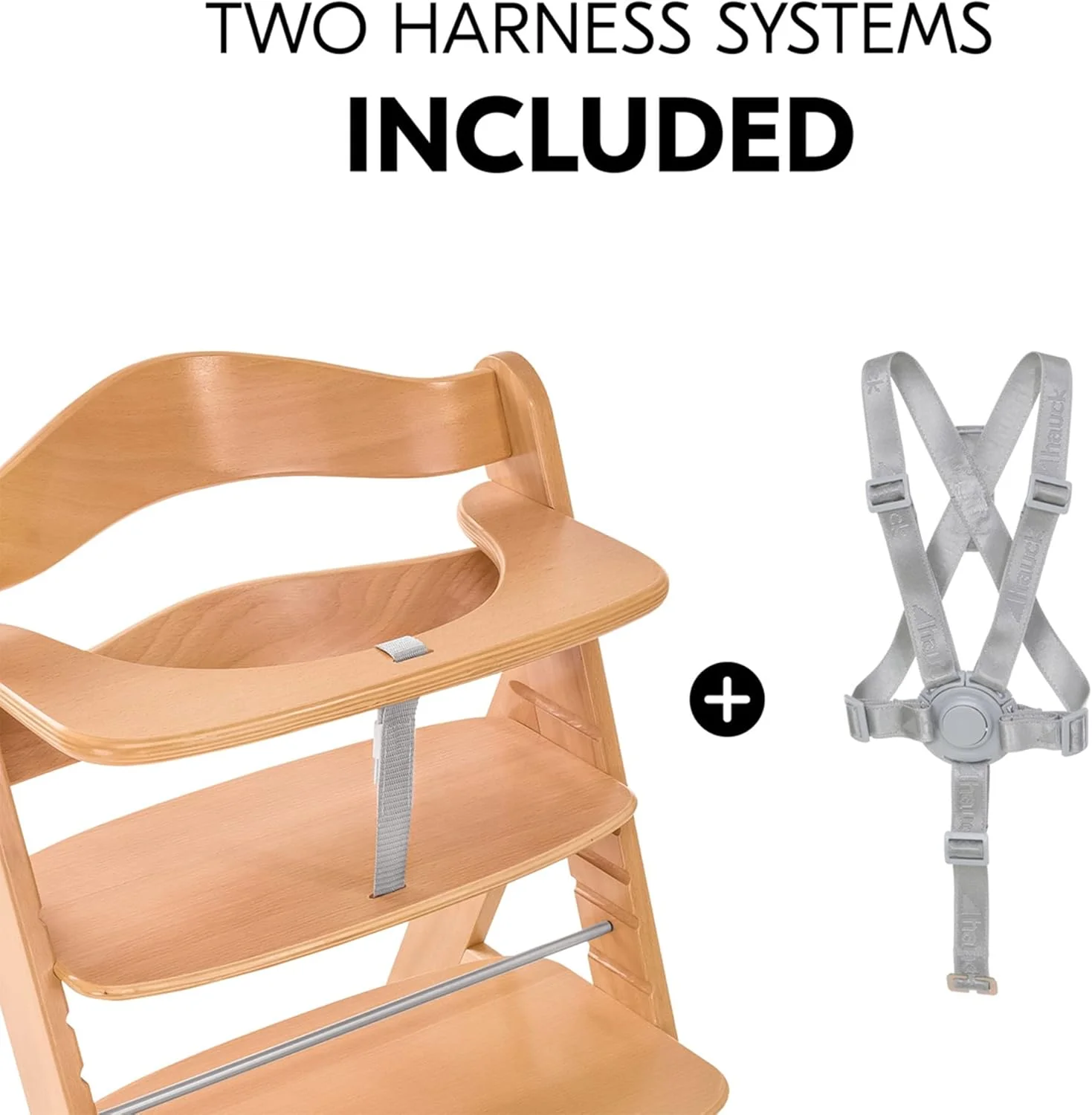 صندلی غذای چوبی هاوک مدل Alpha+، طبیعی - چوب راش دارای گواهینامه FSC، از 6 ماهگی تا بزرگسالی، صندلی غذا و سرگرمی کودک نوپا