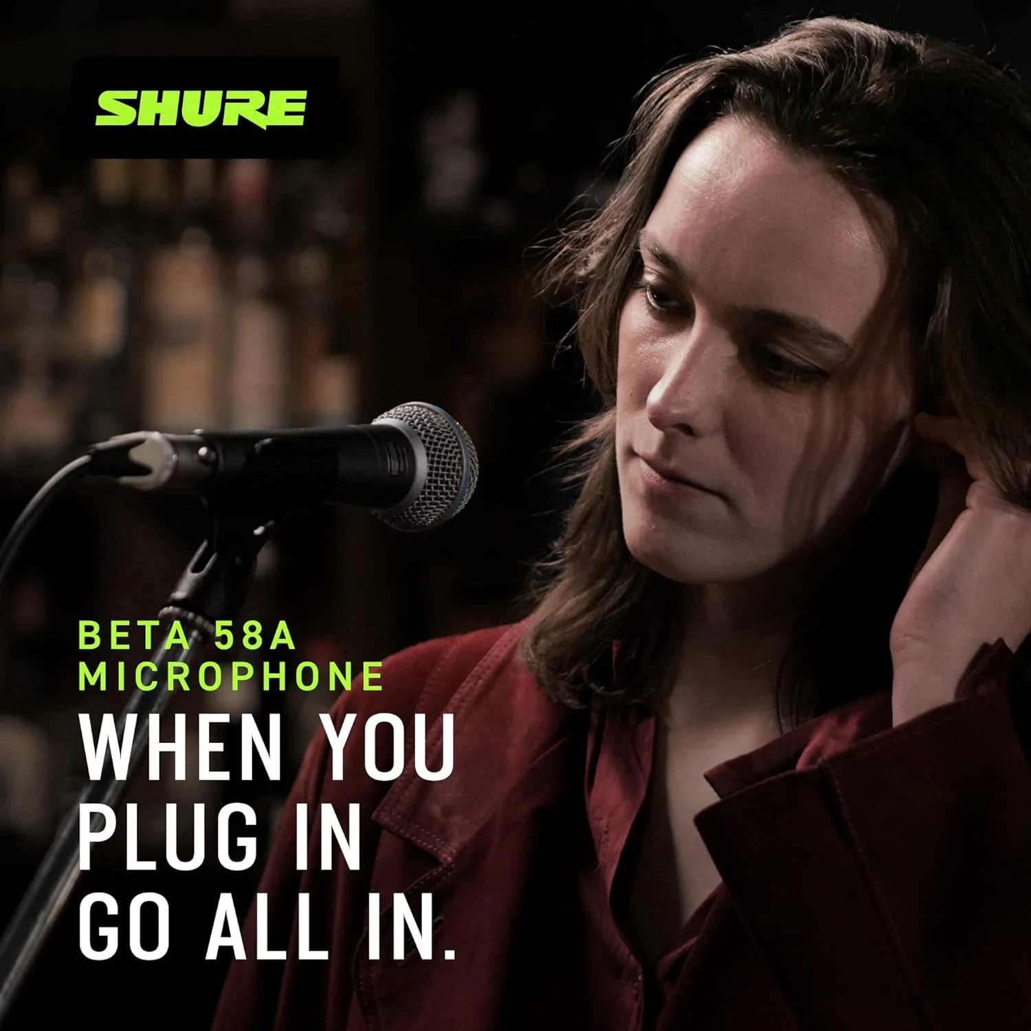 میکروفون وکال شور BETA 58A، ضبط صدای حرفه ای، توری مشبک فولادی، عالی برای آواز زنده، استریمینگ رایانه شخصی، پادکست و استودیوی خانگی