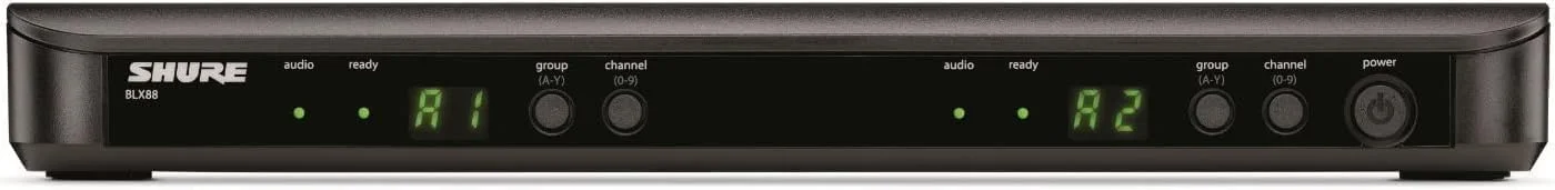 سیستم میکروفون بی سیم Shure BLX188/CVL برای دو ارائه دهنده با گیرنده دو کاناله BLX88، 2 عدد فرستنده بدنه BLX1 و 2 عدد میکروفون کندانسر یقه ای CVL Centraverse - باند K14 سیستم میکروفون بی سیم Shure BLX188/CVL برای دو ارائه دهنده با گیرنده دو کاناله BLX88، 2 عدد فرستنده بدنه BLX1 و 2 عدد میکروفون کندانسر یقه ای CVL Centraverse - باند K14