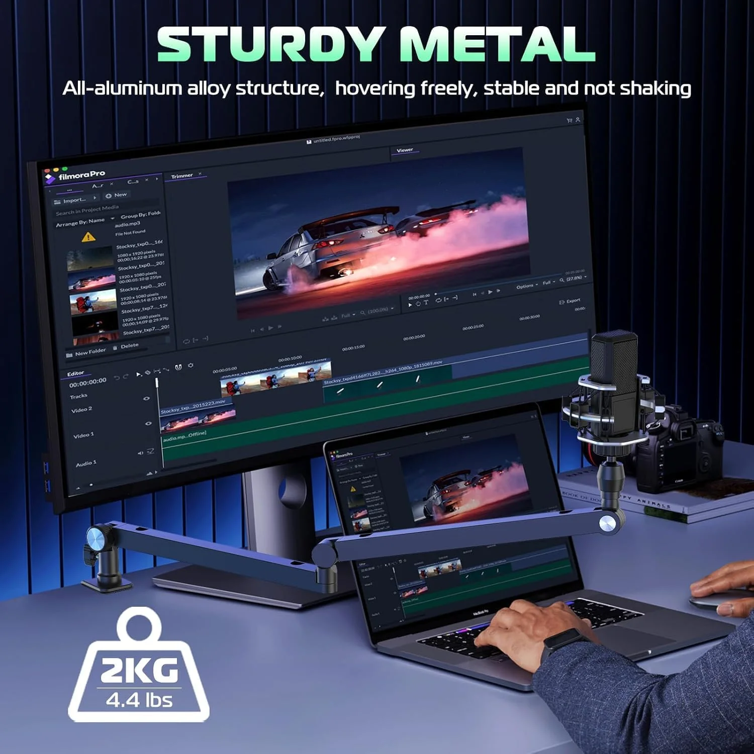 پایه بازویی میکروفون ULANZI TM01، با کانال های مدیریت کابل، گیره رومیزی، نصب چند منظوره و کاملا قابل تنظیم، مناسب برای پادکست، استریم، بازی، دفتر کار خانگی پایه بازویی میکروفون ULANZI TM01، با کانال های مدیریت کابل، گیره رومیزی، نصب چند منظوره و کاملا قابل تنظیم، مناسب برای پادکست، استریم، بازی، دفتر کار خانگی