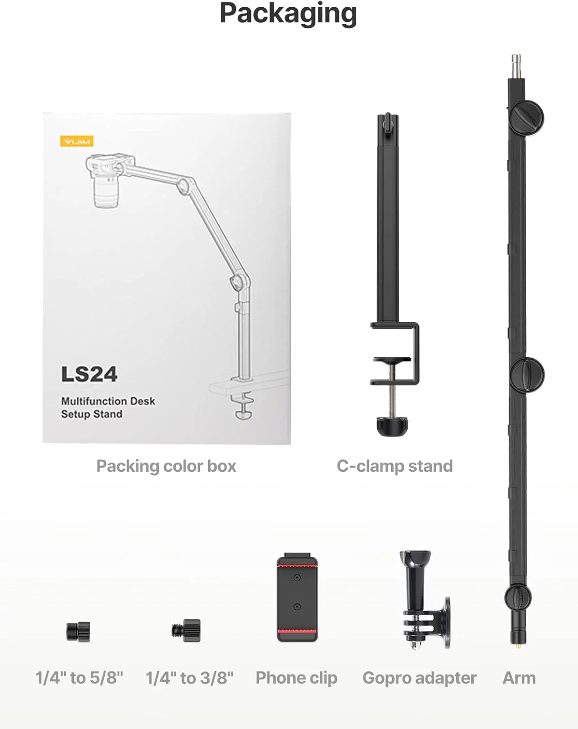 بازوی میکروفون حرفه ای ULANZI Select LS24، پایه میکروفون رومیزی استودیویی سنگین با آداپتور 1/4" 3/8" 5/8"، بازوی بوم برای پخش زنده بازی، پادکست، پایه رومیزی برای دوربین و تلفن همراه بازوی میکروفون حرفه ای ULANZI Select LS24، پایه میکروفون رومیزی استودیویی سنگین با آداپتور 1/4" 3/8" 5/8"، بازوی بوم برای پخش زنده بازی، پادکست، پایه رومیزی برای دوربین و تلفن همراه