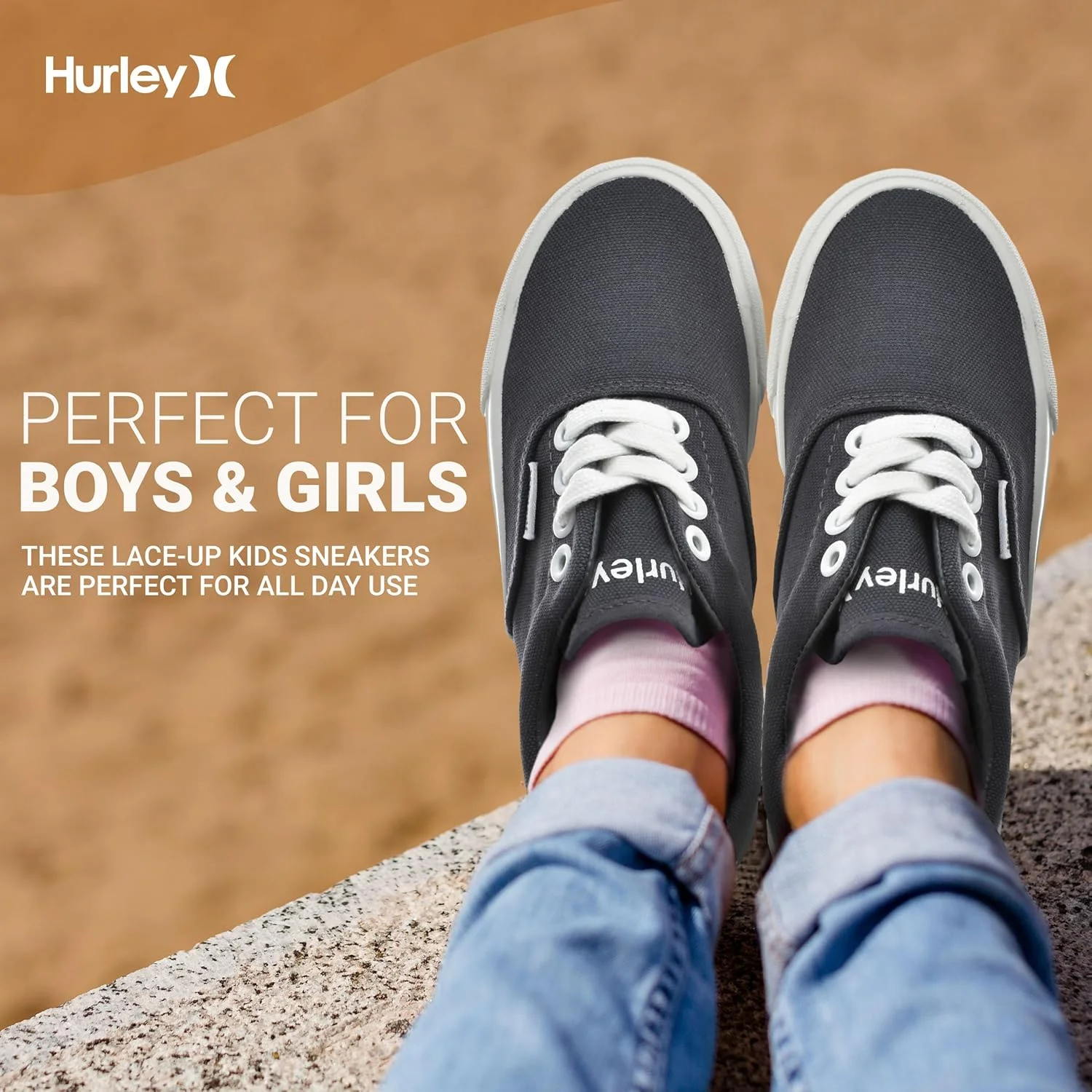 کفش کتانی بندی بچه گانه Hurley Marley، کفش اسکیت برد ساق کوتاه برای کودکان، کفش ورزشی برای پسران و دختران کفش کتانی بندی بچه گانه Hurley Marley، کفش اسکیت برد ساق کوتاه برای کودکان، کفش ورزشی برای پسران و دختران