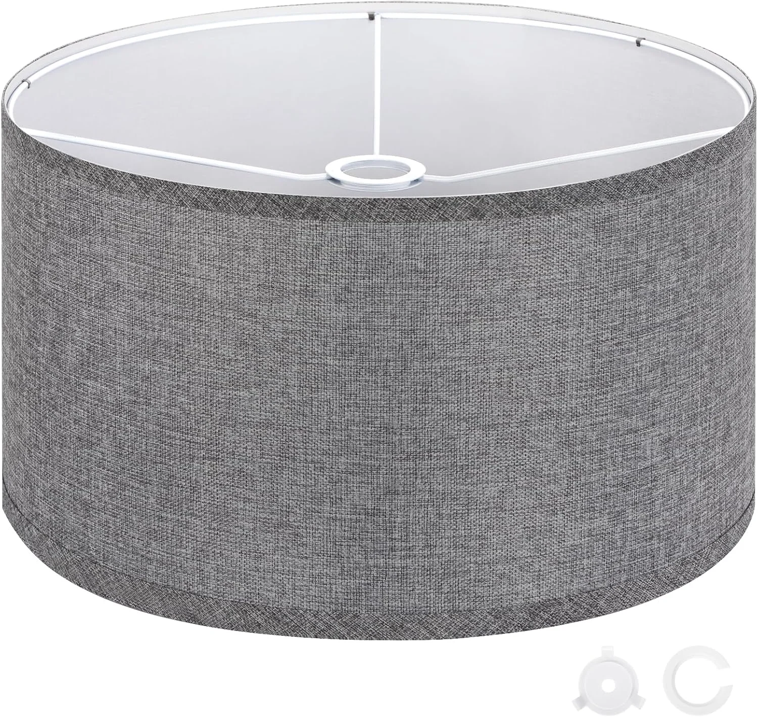 آباژور استوانه ای بزرگ خاکستری OUTON برای چراغ های ایستاده، 44.45 سانتی متر بالا x 44.45 سانتی متر پایین x 25.4 سانتی متر ارتفاع، مونتاژ آسان، جایگزینی کلاهک پارچه ای کتانی برای چراغ های رومیزی و چراغ های کنار تخت (عنکبوتی 4.19 سانتی متری) آباژور استوانه ای بزرگ خاکستری OUTON برای چراغ های ایستاده، 44.45 سانتی متر بالا x 44.45 سانتی متر پایین x 25.4 سانتی متر ارتفاع، مونتاژ آسان، جایگزینی کلاهک پارچه ای کتانی برای چراغ های رومیزی و چراغ های کنار تخت (عنکبوتی 4.19 سانتی متری)