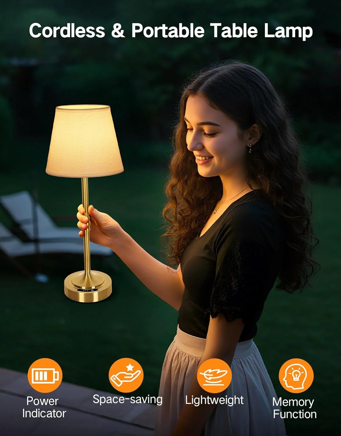 چراغهای رومیزی LED بیسیم باتریدار OUTON با نشانگر شارژ - لمسی و قابل تنظیم نور، 3 رنگ نور (3000 کلوین - 6500 کلوین)، 4000 میلی آمپر ساعت، قابل شارژ با USB-C، 60 ساعت زمان کارکرد - مناسب برای اتاق خواب، اتاق نشیمن چراغهای رومیزی LED بیسیم باتریدار OUTON با نشانگر شارژ - لمسی و قابل تنظیم نور، 3 رنگ نور (3000 کلوین - 6500 کلوین)، 4000 میلی آمپر ساعت، قابل شارژ با USB-C، 60 ساعت زمان کارکرد - مناسب برای اتاق خواب، اتاق نشیمن