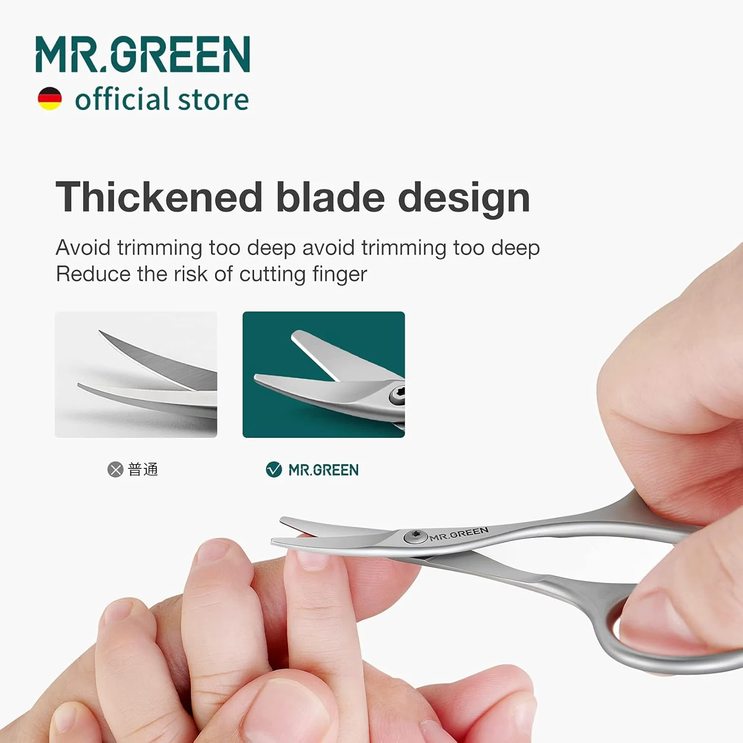 قیچی ناخن نوزاد MR.GREEN، قیچی ایمن برای مراقبت از ناخن، ابزار مانیکور و پیرایش ناخن مناسب نوزاد (قیچی ناخن)