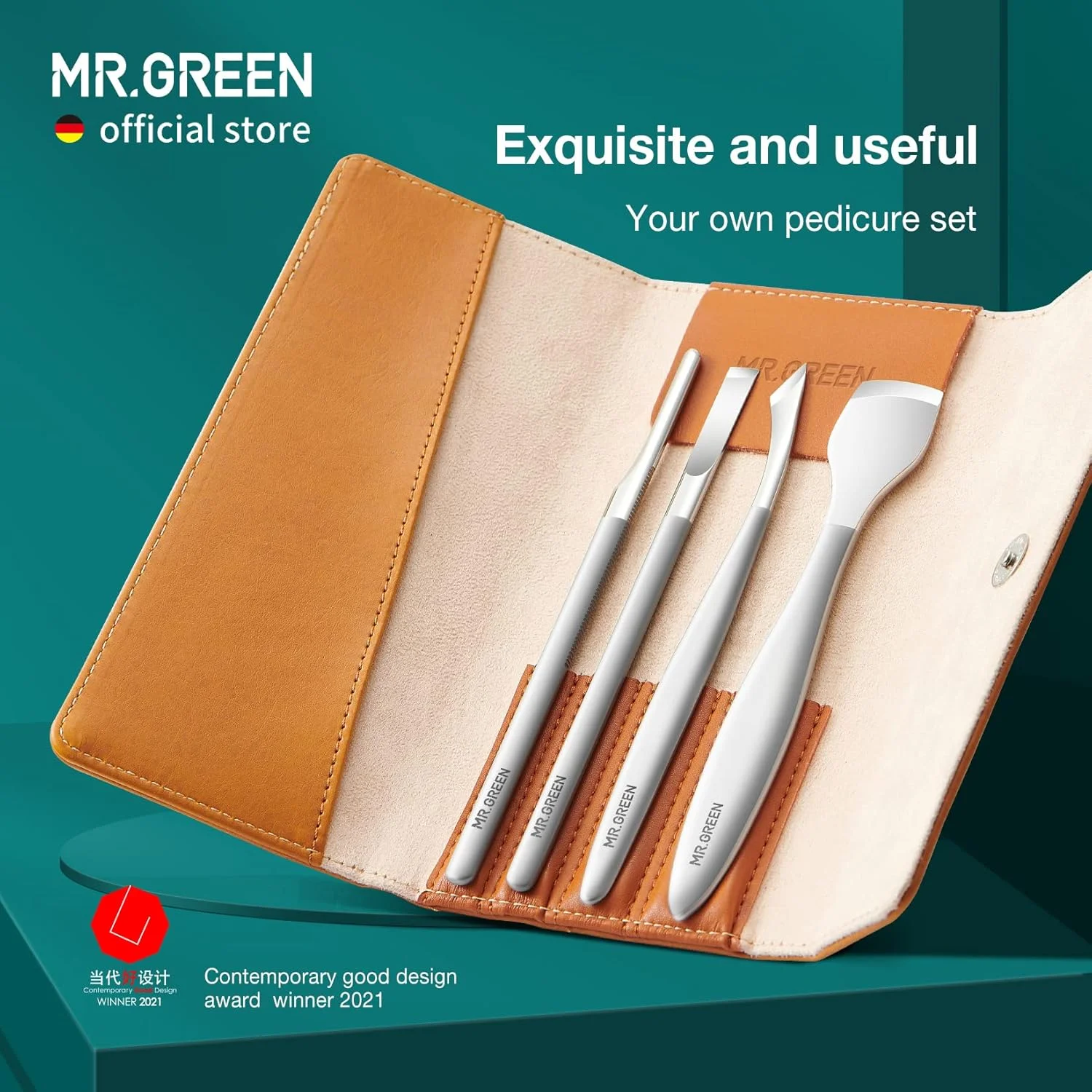ست چاقوی پدیکور MR.GREEN، ست حرفه ای ناخن گیر پا، ابزار مراقبت از پا، ناخن گیر استیل ضد زنگ، ست های حذف کننده نیپر کوتیکول ناخن (ست 4 عددی) ست چاقوی پدیکور MR.GREEN، ست حرفه ای ناخن گیر پا، ابزار مراقبت از پا، ناخن گیر استیل ضد زنگ، ست های حذف کننده نیپر کوتیکول ناخن (ست 4 عددی)