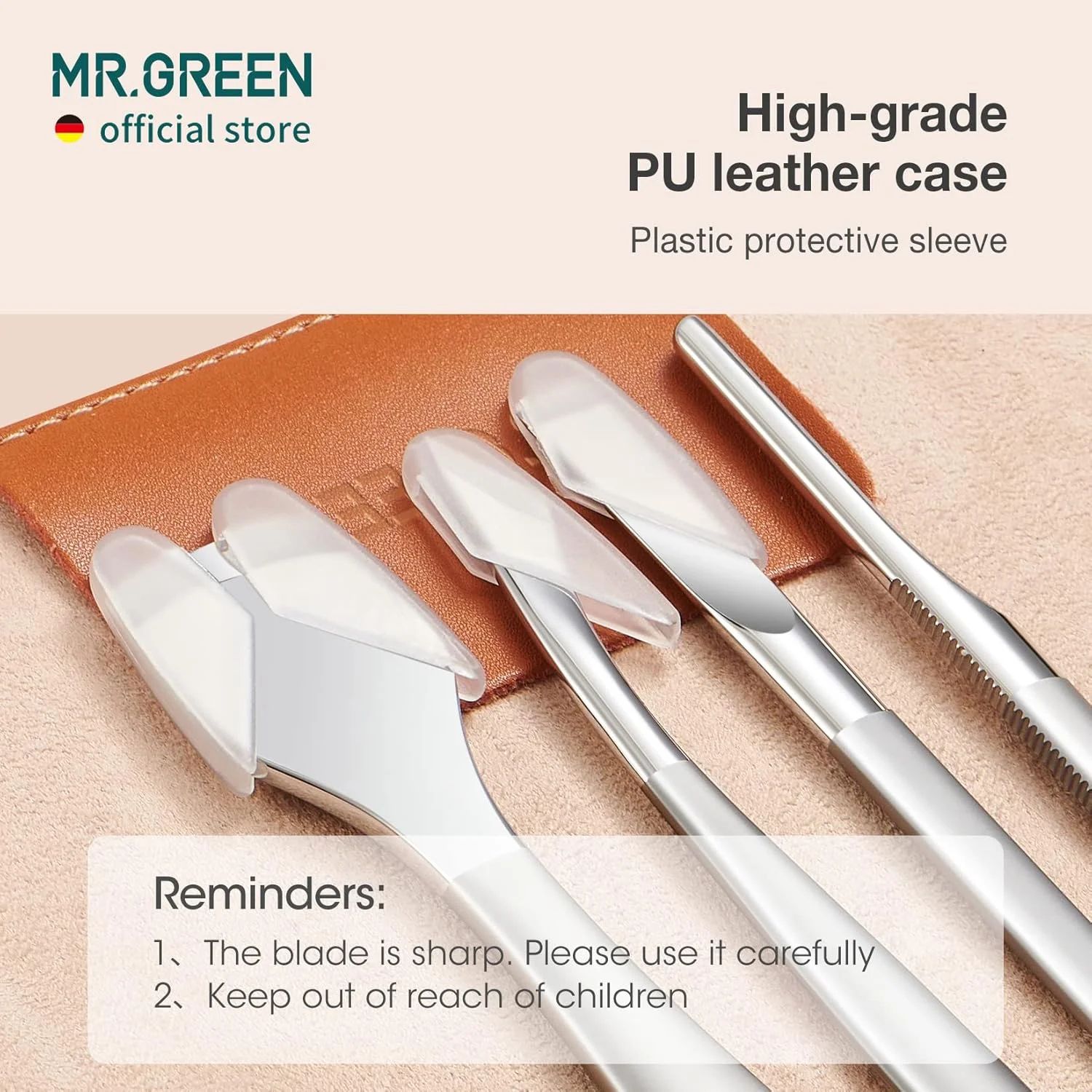 ست چاقوی پدیکور MR.GREEN، ست حرفه ای ناخن گیر پا، ابزار مراقبت از پا، ناخن گیر استیل ضد زنگ، ست های حذف کننده نیپر کوتیکول ناخن (ست 4 عددی) ست چاقوی پدیکور MR.GREEN، ست حرفه ای ناخن گیر پا، ابزار مراقبت از پا، ناخن گیر استیل ضد زنگ، ست های حذف کننده نیپر کوتیکول ناخن (ست 4 عددی)
