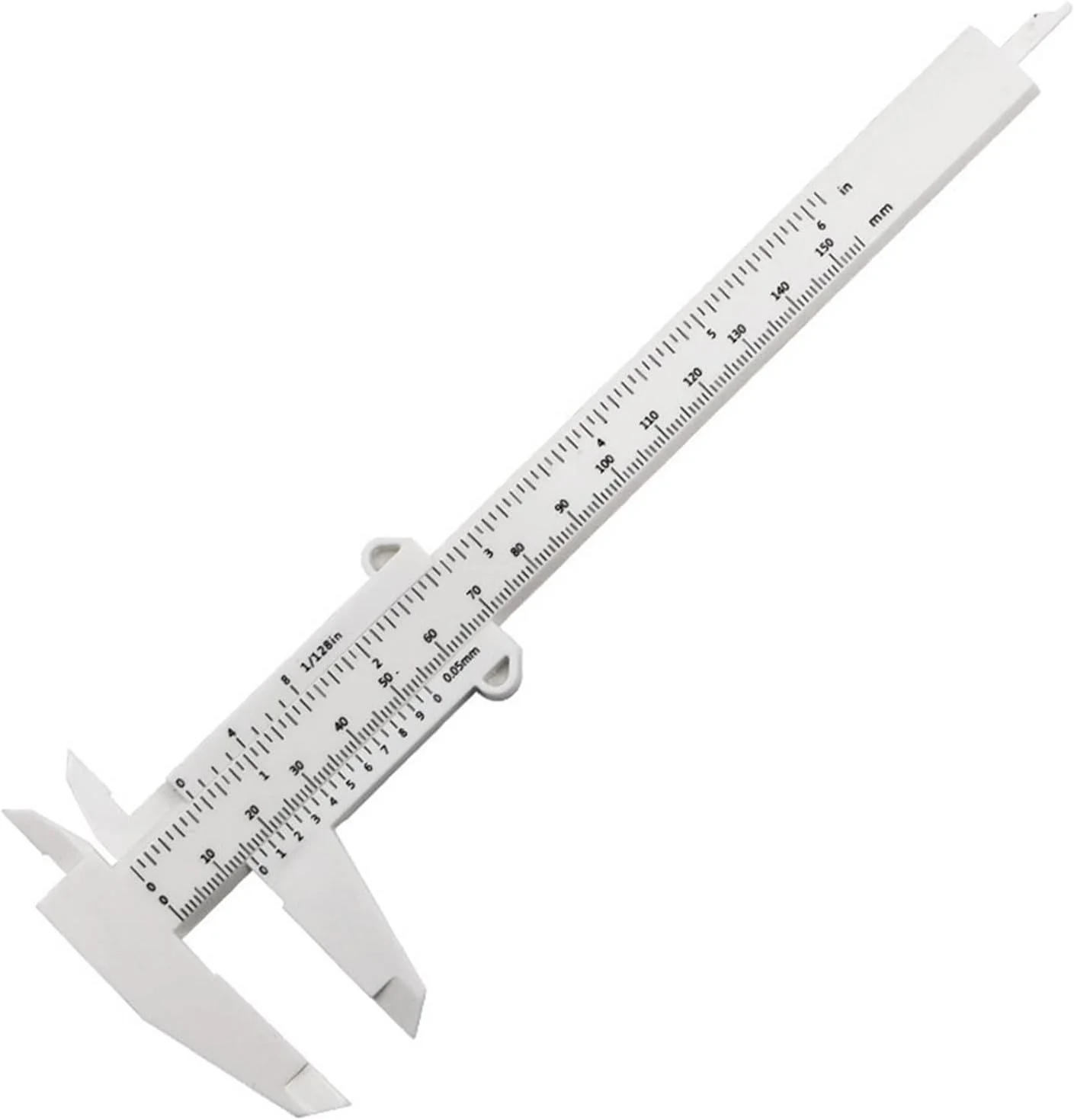 وانام کولیس اندازه گیری ورنیه، کولیس دو خط کش مقیاس پلاستیکی ابزار اندازه گیری عمق و ارتفاع ابزار دقیق اندازه گیری (رنگ: سفید)