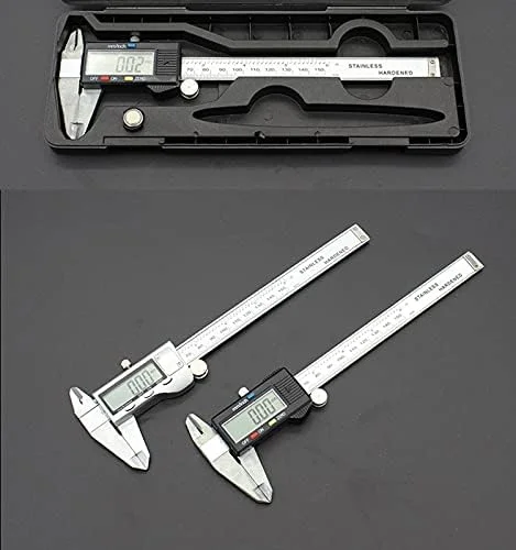 ZAIED کولیس HKFZ ابزار اندازه گیری کولیس دیجیتال استیل ضد زنگ 6 اینچ 150 میلی متر Messschieber Paquimetro ابزار اندازه گیری کولیس ورنیه (رنگ: صفحه نمایش پلاستیکی) (رنگ: صفحه نمایش فلزی) ZAIED کولیس HKFZ ابزار اندازه گیری کولیس دیجیتال استیل ضد زنگ 6 اینچ 150 میلی متر Messschieber Paquimetro ابزار اندازه گیری کولیس ورنیه (رنگ: صفحه نمایش پلاستیکی) (رنگ: صفحه نمایش فلزی)