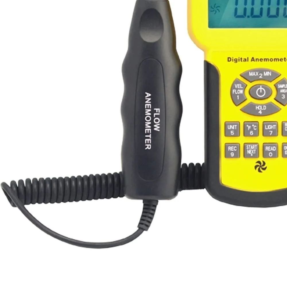 سنسور سرعت باد WXYZABC 0.3~45m/s بادسنج دیجیتال ابزار اندازه گیری حجم هوا ضبط داده و تستر دستی