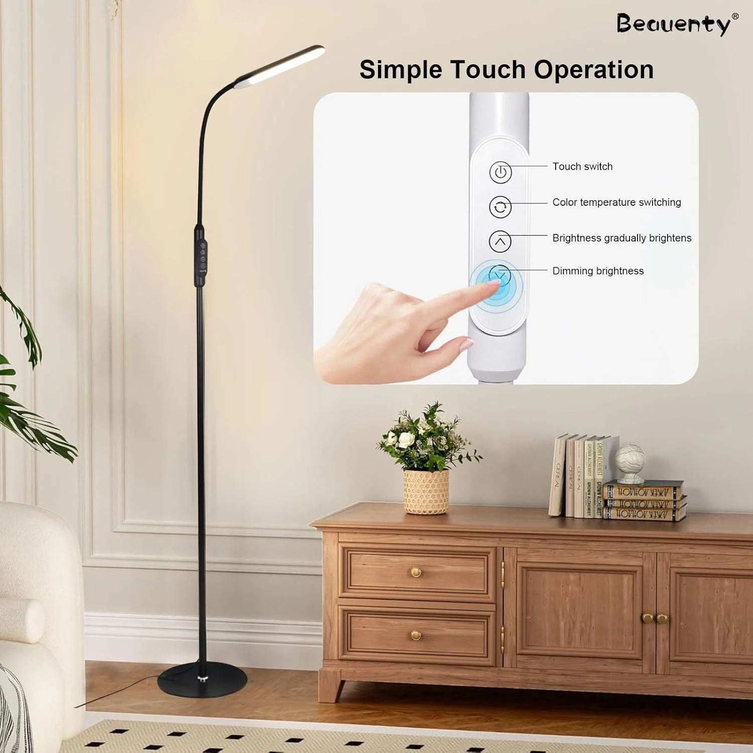 چراغ ایستاده کنار سالنی Beauenty، دارای 3 دمای رنگی، چراغ مطالعه 12 وات، چراغ های LED کم نور شونده برای اتاق نشیمن، حالت چراغ رومیزی قابل تنظیم، دوشاخه اروپایی (مشکی) چراغ ایستاده کنار سالنی Beauenty، دارای 3 دمای رنگی، چراغ مطالعه 12 وات، چراغ های LED کم نور شونده برای اتاق نشیمن، حالت چراغ رومیزی قابل تنظیم، دوشاخه اروپایی (مشکی)