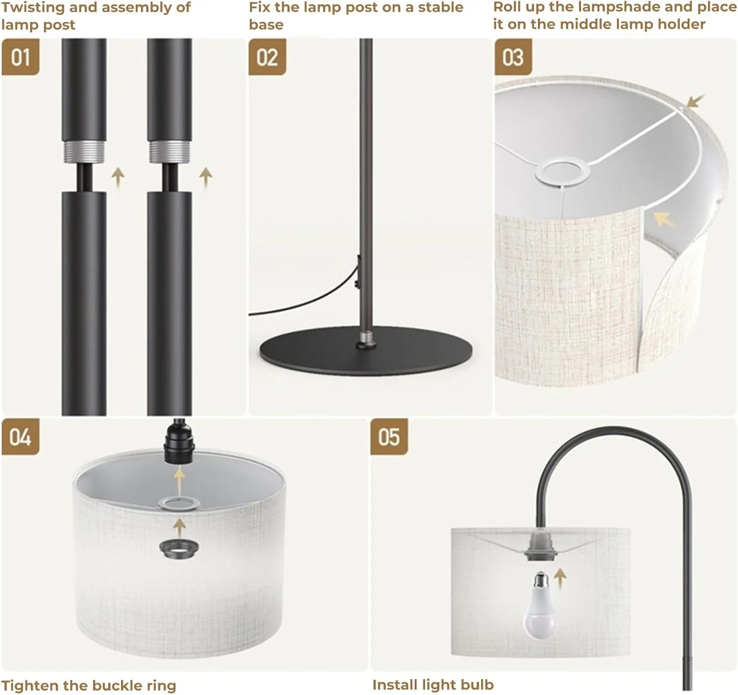 چراغ ایستاده LED Beauenty برای اتاق نشیمن، چراغ ایستاده با 3 دمای رنگ با کلید پایی، چراغ مطالعه ایستاده مدرن با میله بلند برای اتاق خواب، اتاق مطالعه، دفتر کار، همراه با لامپ 9 وات چراغ ایستاده LED Beauenty برای اتاق نشیمن، چراغ ایستاده با 3 دمای رنگ با کلید پایی، چراغ مطالعه ایستاده مدرن با میله بلند برای اتاق خواب، اتاق مطالعه، دفتر کار، همراه با لامپ 9 وات