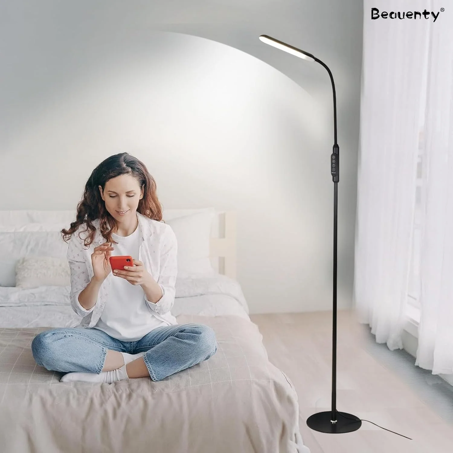 چراغ ایستاده کنار سالنی Beauenty، دارای 3 دمای رنگی، چراغ مطالعه 12 وات، چراغ های LED کم نور شونده برای اتاق نشیمن، حالت چراغ رومیزی قابل تنظیم، دوشاخه اروپایی (مشکی) چراغ ایستاده کنار سالنی Beauenty، دارای 3 دمای رنگی، چراغ مطالعه 12 وات، چراغ های LED کم نور شونده برای اتاق نشیمن، حالت چراغ رومیزی قابل تنظیم، دوشاخه اروپایی (مشکی)