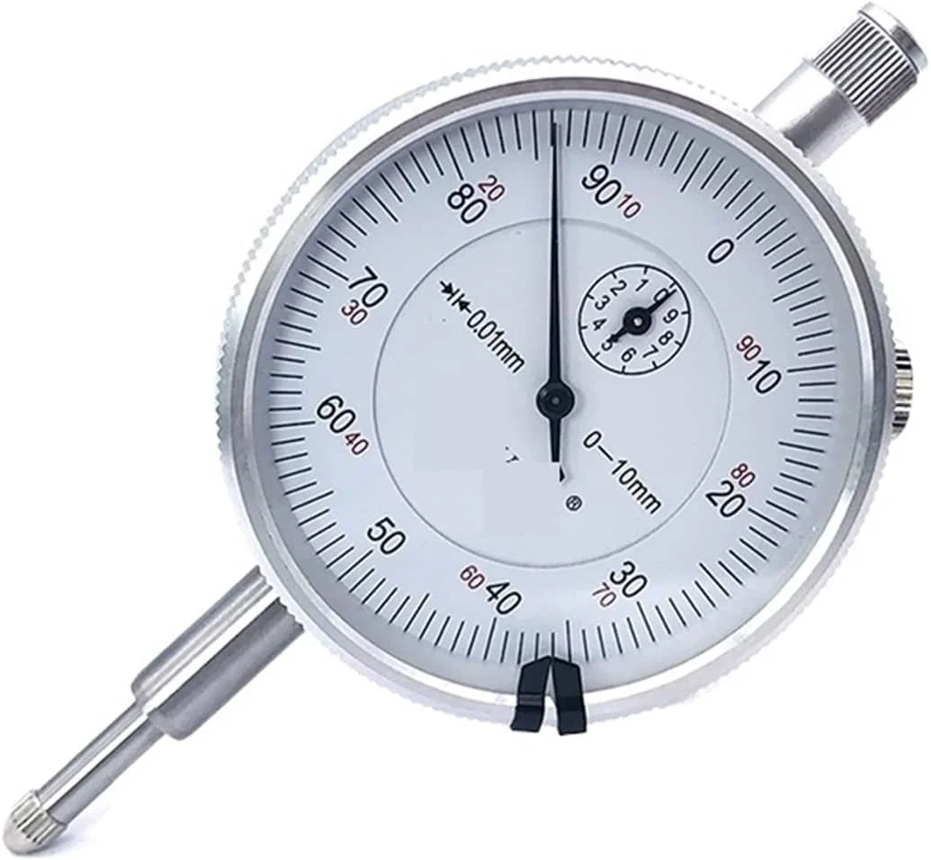 TMKJZL ساعت اندیکاتور، ساعت اندیکاتور 0-10 میلی متر، دقت 0.01 میلی متر، گیج اندیکاتور، ابزار اندازه گیری با محدوده اندازه گیری با دقت بالا (سفید Cdwas)