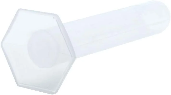 استوانه مدرج پایه شش ضلعی Sscon، 25 میلی لیتر، پلی پروپیلن، ابزار پلاستیکی اندازه گیری حجم مایعات آزمایشگاهی، 5 عدد