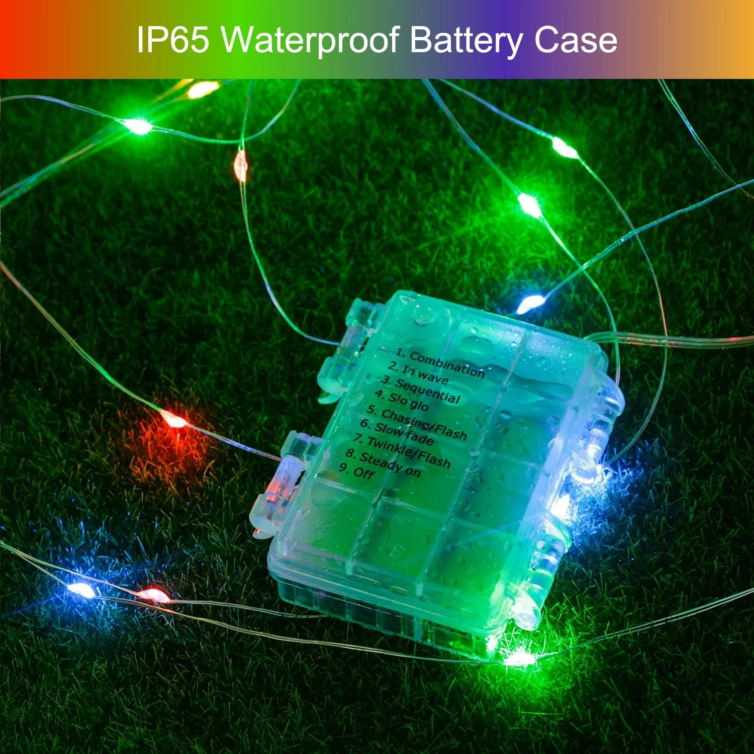 ست 2 عددی چراغ های تزئینی 100 LED با طول 10 متر و منبع تغذیه باتری ANJAYLIA، ضد آب، چند رنگ، دارای حالت چشمک زن، به همراه ریموت کنترل و تایمر، مناسب برای اتاق، عروسی، باغ و مهمانی ست 2 عددی چراغ های تزئینی 100 LED با طول 10 متر و منبع تغذیه باتری ANJAYLIA، ضد آب، چند رنگ، دارای حالت چشمک زن، به همراه ریموت کنترل و تایمر، مناسب برای اتاق، عروسی، باغ و مهمانی