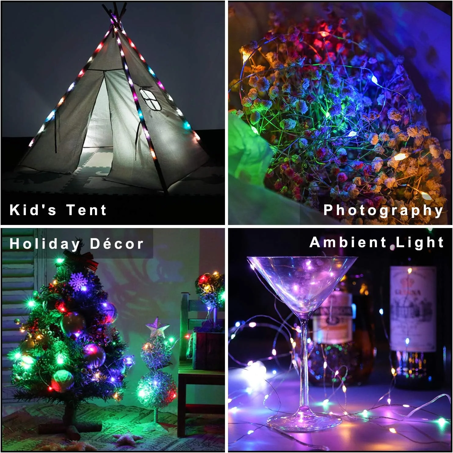 ست 2 عددی چراغ های تزئینی 100 LED با طول 10 متر و منبع تغذیه باتری ANJAYLIA، ضد آب، چند رنگ، دارای حالت چشمک زن، به همراه ریموت کنترل و تایمر، مناسب برای اتاق، عروسی، باغ و مهمانی ست 2 عددی چراغ های تزئینی 100 LED با طول 10 متر و منبع تغذیه باتری ANJAYLIA، ضد آب، چند رنگ، دارای حالت چشمک زن، به همراه ریموت کنترل و تایمر، مناسب برای اتاق، عروسی، باغ و مهمانی