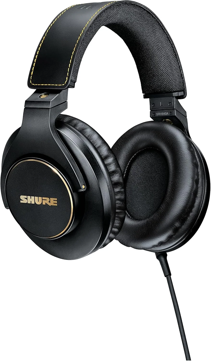 هدفون استودیویی حرفه ای Shure SRH840A، راحتی عالی، بیس غنی، صدای دقیق، صدای دقیق و با جزئیات، کابل جداشدنی، مشکی، سیمی
