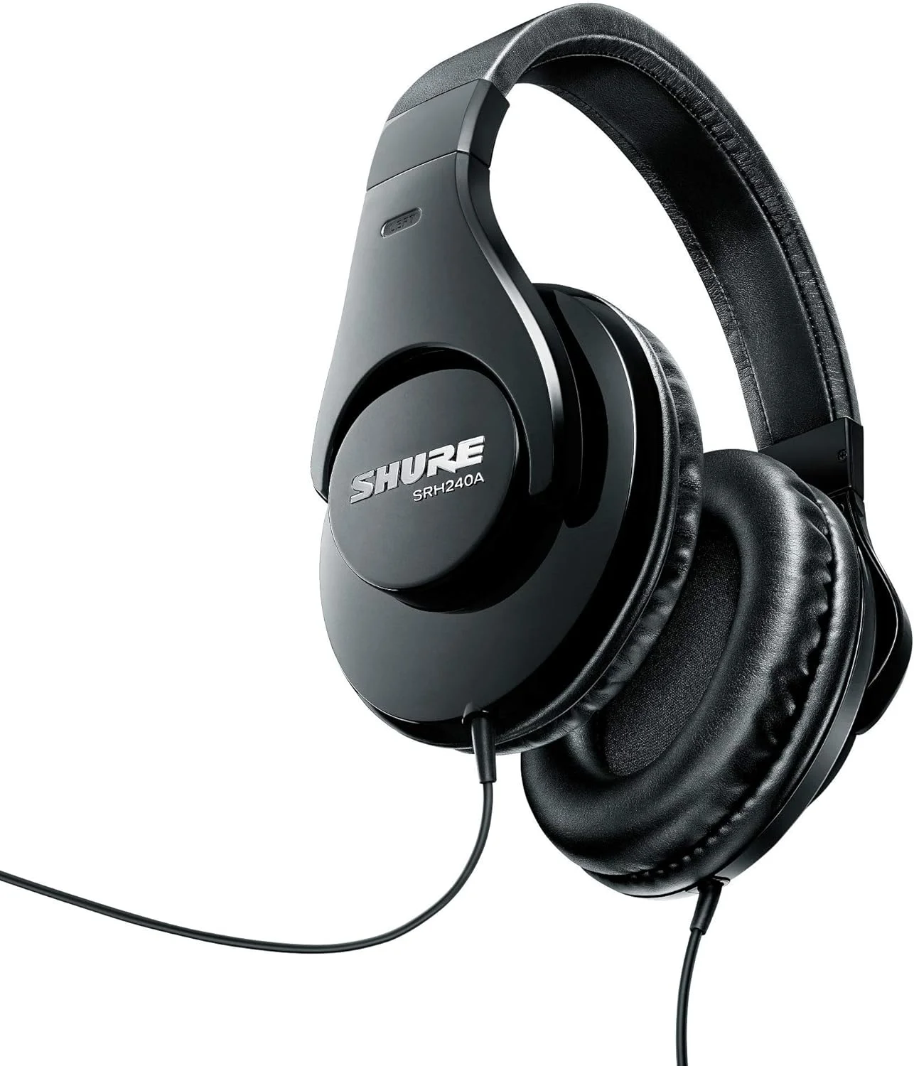 هدفون حرفه ای Shure SRH240A، سیمی، راحت، پخش صدای عالی، ایده آل برای ضبط خانگی و استفاده روزمره، مشکی