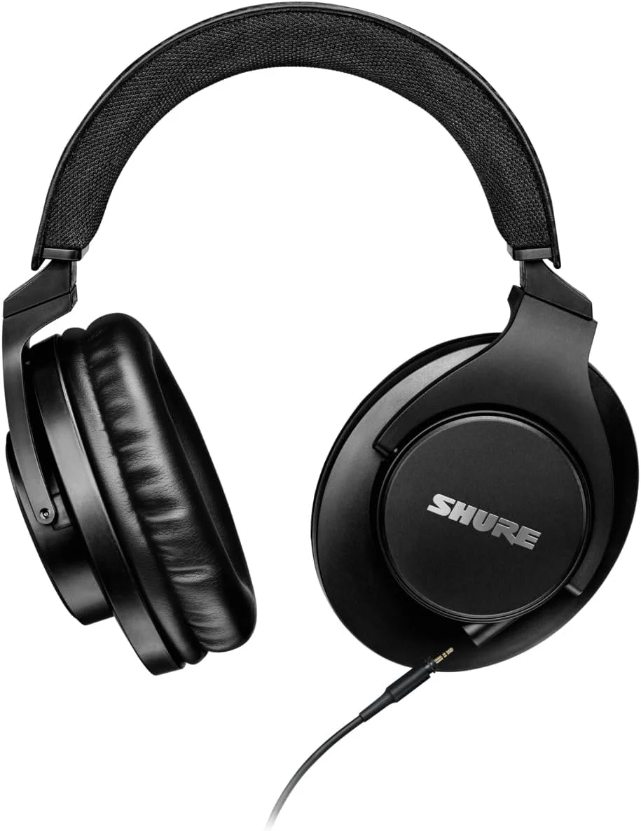 هدفون استودیویی حرفه ای Shure Srh440A، راحتی فوق العاده، پشت بسته، صدای طبیعی، صدای دقیق و با جزئیات، کابل جداشدنی، مشکی، سیمی هدفون استودیویی حرفه ای Shure Srh440A، راحتی فوق العاده، پشت بسته، صدای طبیعی، صدای دقیق و با جزئیات، کابل جداشدنی، مشکی، سیمی