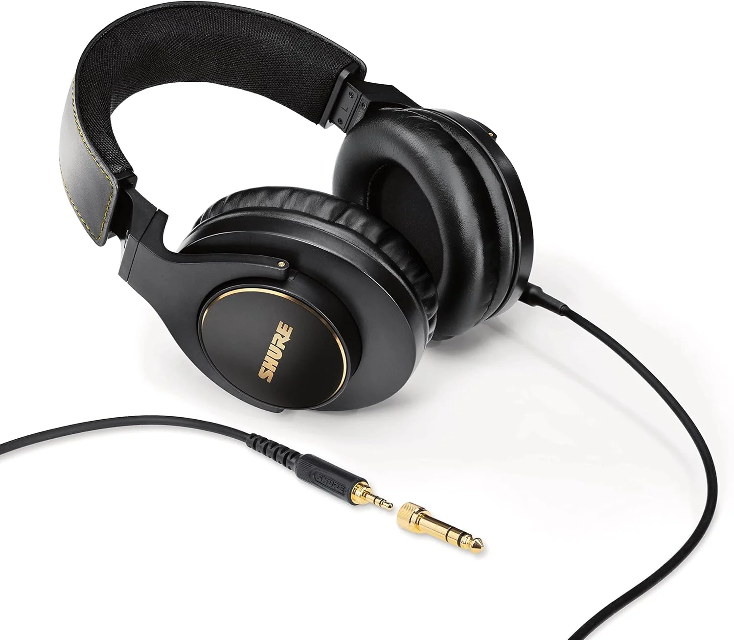 هدفون استودیویی حرفه ای Shure SRH840A، راحتی عالی، بیس غنی، صدای دقیق، صدای دقیق و با جزئیات، کابل جداشدنی، مشکی، سیمی هدفون استودیویی حرفه ای Shure SRH840A، راحتی عالی، بیس غنی، صدای دقیق، صدای دقیق و با جزئیات، کابل جداشدنی، مشکی، سیمی