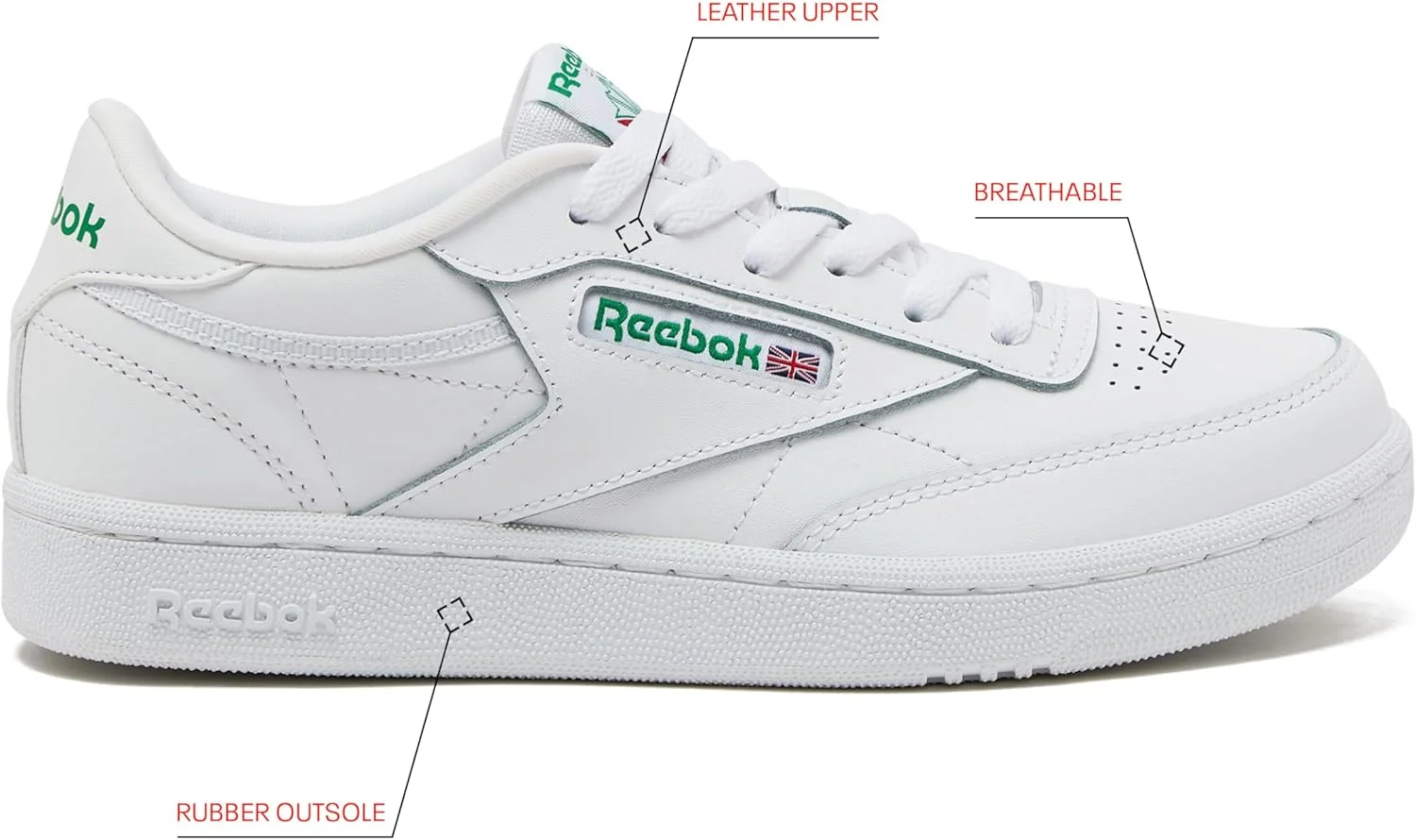 کفش ورزشی ریباک مدل Club C مناسب برای کودکان و نوجوانان کفش ورزشی ریباک مدل Club C مناسب برای کودکان و نوجوانان