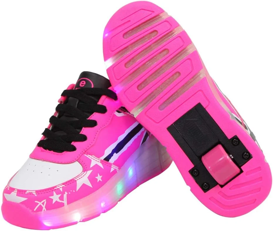 کفش های اسکیت غلتکی شارژی LED هفت رنگ SDSPEED برای کودکان با کفش های تک چرخ ورزشی
