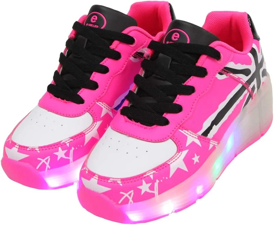 کفش های اسکیت غلتکی شارژی LED هفت رنگ SDSPEED برای کودکان با کفش های تک چرخ ورزشی کفش های اسکیت غلتکی شارژی LED هفت رنگ SDSPEED برای کودکان با کفش های تک چرخ ورزشی