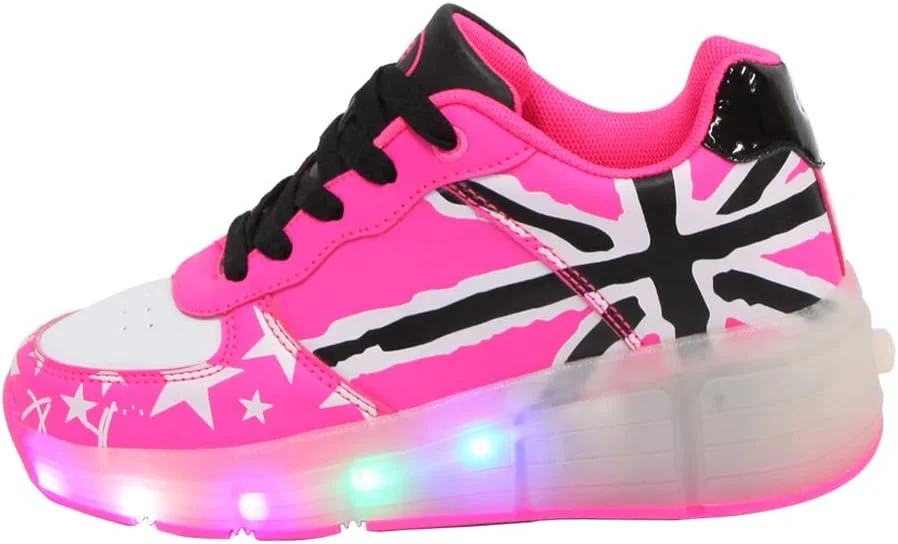 کفش های اسکیت غلتکی شارژی LED هفت رنگ SDSPEED برای کودکان با کفش های تک چرخ ورزشی کفش های اسکیت غلتکی شارژی LED هفت رنگ SDSPEED برای کودکان با کفش های تک چرخ ورزشی