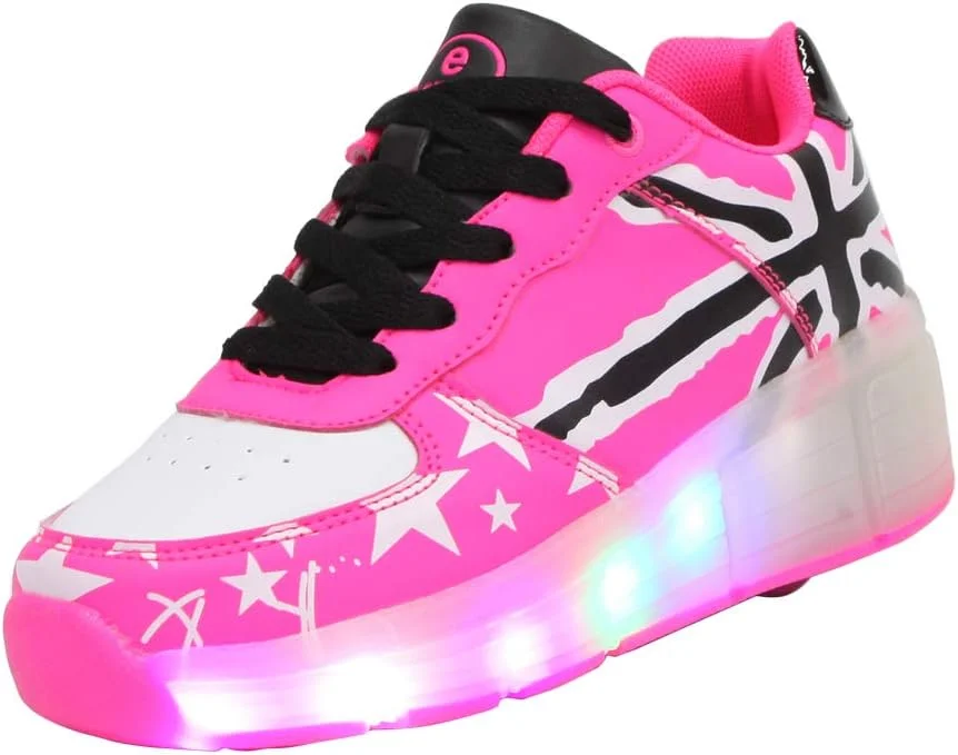 کفش های اسکیت غلتکی شارژی LED هفت رنگ SDSPEED برای کودکان با کفش های تک چرخ ورزشی کفش های اسکیت غلتکی شارژی LED هفت رنگ SDSPEED برای کودکان با کفش های تک چرخ ورزشی