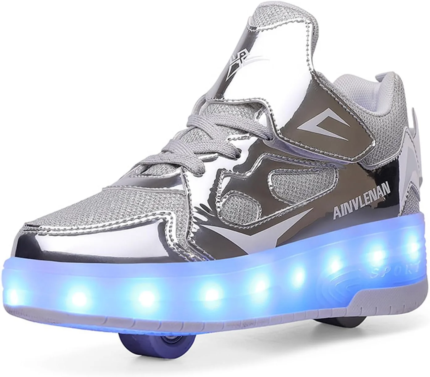 کفش های اسکیت غلتکی بچه گانه ZYANLING، کفش های کتانی برای پسران و دختران، کفش های پارکور فضای باز با 4 چرخ، کفش اسکیت یونیسکس جمع شونده برای ورزش های پارکی کودکان