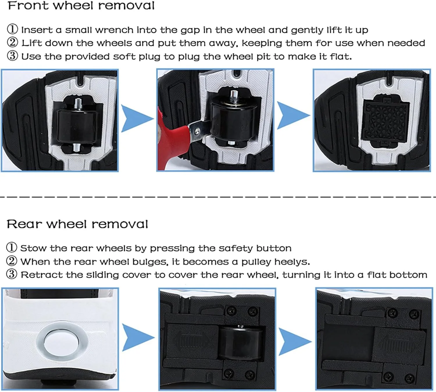 کفش های اسکیت غلتکی بچه گانه ZYANLING، کفش های کتانی برای پسران و دختران، کفش های پارکور فضای باز با 2 چرخ، کفش اسکیت یونیسکس، کفش های اسکیت جمع شونده برای ورزش های پیاده روی در پارک کودکان