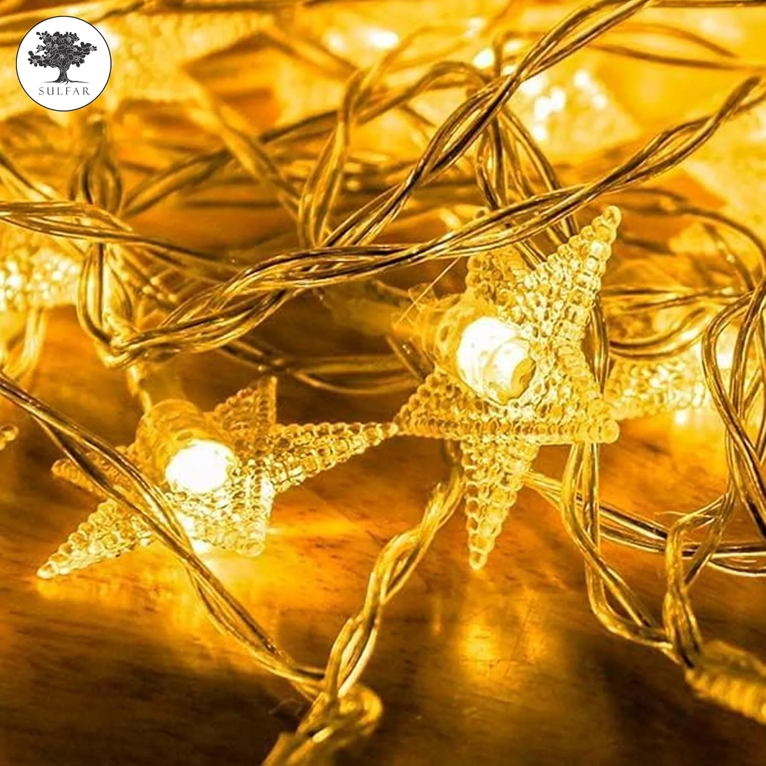 چراغ های ستاره ای تزئینی کریسمس Sulfar، چراغ های پری ستاره ای 10 متری 80LED ضد آب با باتری و کنترل از راه دور برای خانه، مهمانی، کریسمس، عروسی، تزئین باغ (سفید گرم) چراغ های ستاره ای تزئینی کریسمس Sulfar، چراغ های پری ستاره ای 10 متری 80LED ضد آب با باتری و کنترل از راه دور برای خانه، مهمانی، کریسمس، عروسی، تزئین باغ (سفید گرم)