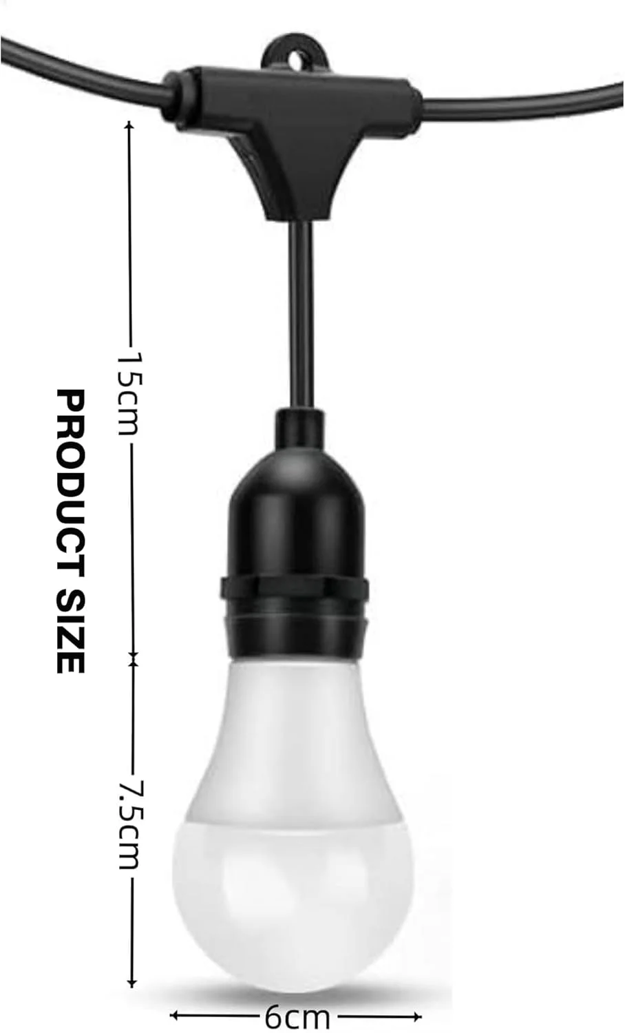 چراغهای ریسهای فضای باز Sulfar به طول 10 متر، چراغهای جشنی تجاری با 20 لامپ LED سفید گرم، ریسه چراغ آویز تزئینی ضد آب برای پاسیو، باغ، ایوان، حیاط و بالکن (سفید گرم) چراغهای ریسهای فضای باز Sulfar به طول 10 متر، چراغهای جشنی تجاری با 20 لامپ LED سفید گرم، ریسه چراغ آویز تزئینی ضد آب برای پاسیو، باغ، ایوان، حیاط و بالکن (سفید گرم)