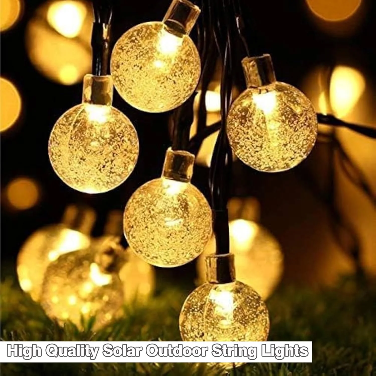 چراغ های رشته ای خورشیدی Sulfar برای فضای باز، چراغ های پری توپی کریستالی سفید گرم، ضد آب، چراغ های رشته ای خورشیدی برای باغ، نورپردازی تزئینی برای خانه، باغ، پاسیو، حیاط و مهمانی (100 LED 12M) چراغ های رشته ای خورشیدی Sulfar برای فضای باز، چراغ های پری توپی کریستالی سفید گرم، ضد آب، چراغ های رشته ای خورشیدی برای باغ، نورپردازی تزئینی برای خانه، باغ، پاسیو، حیاط و مهمانی (100 LED 12M)