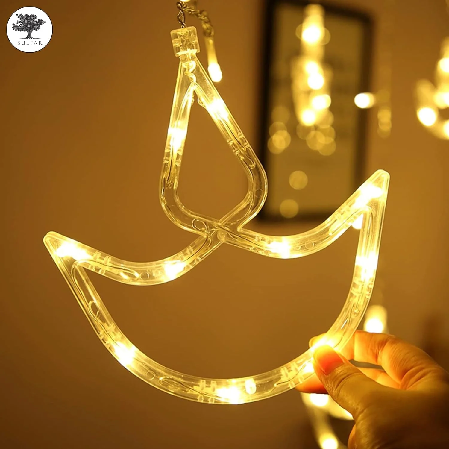 چراغهای ریسهای دیوالی Sulfar، چراغهای پردهای تزئینی منزل، چراغهای الایدی پری برای عید، تزئینات ریسهای برای رمضان، کریسمس، عروسی، مهمانی، خانه، پاسیو، چمن، چراغهای تزئینی دیوالی چراغهای ریسهای دیوالی Sulfar، چراغهای پردهای تزئینی منزل، چراغهای الایدی پری برای عید، تزئینات ریسهای برای رمضان، کریسمس، عروسی، مهمانی، خانه، پاسیو، چمن، چراغهای تزئینی دیوالی