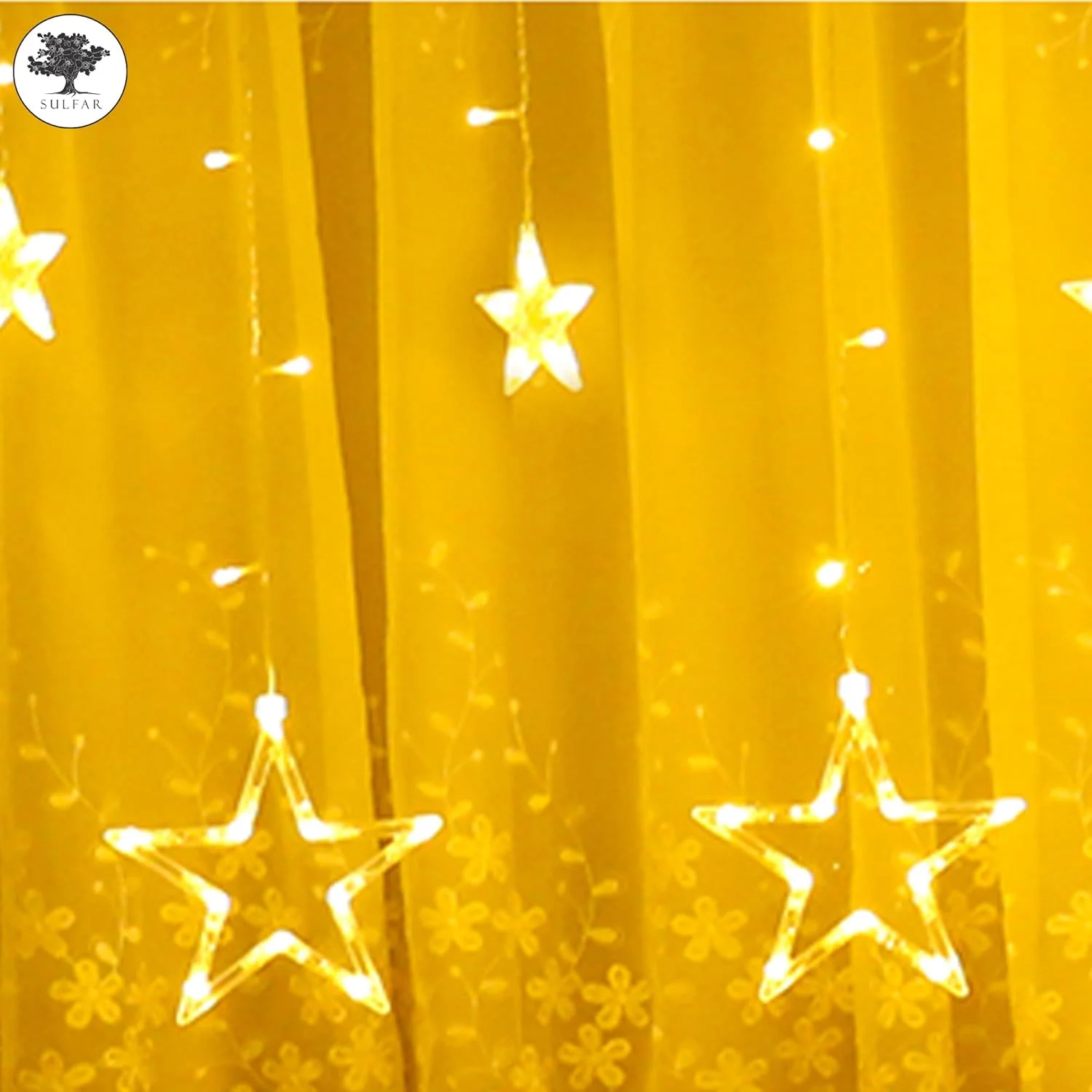 چراغ های LED ستاره ای دکوراسیون منزل سولفر، چراغ های رشته ای پرده ای برای اتاق خواب، 2 حالت نورپردازی، چراغ های پری ضد آب برای اتاق خواب، عروسی، دیوالی، کریسمس، رمضان، دکوراسیون مهمانی سفید گرم چراغ های LED ستاره ای دکوراسیون منزل سولفر، چراغ های رشته ای پرده ای برای اتاق خواب، 2 حالت نورپردازی، چراغ های پری ضد آب برای اتاق خواب، عروسی، دیوالی، کریسمس، رمضان، دکوراسیون مهمانی سفید گرم