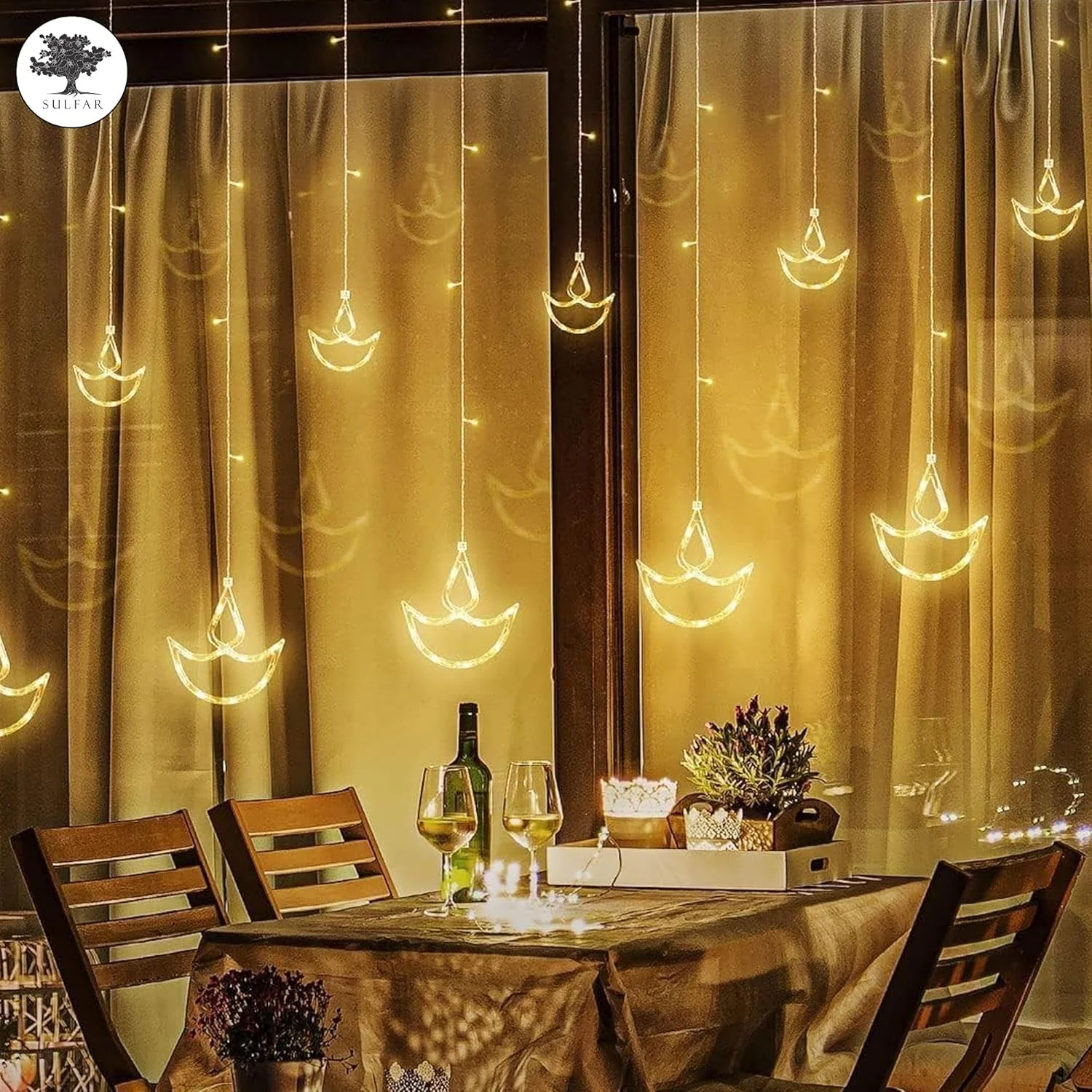 چراغهای ریسهای دیوالی Sulfar، چراغهای پردهای تزئینی منزل، چراغهای الایدی پری برای عید، تزئینات ریسهای برای رمضان، کریسمس، عروسی، مهمانی، خانه، پاسیو، چمن، چراغهای تزئینی دیوالی چراغهای ریسهای دیوالی Sulfar، چراغهای پردهای تزئینی منزل، چراغهای الایدی پری برای عید، تزئینات ریسهای برای رمضان، کریسمس، عروسی، مهمانی، خانه، پاسیو، چمن، چراغهای تزئینی دیوالی