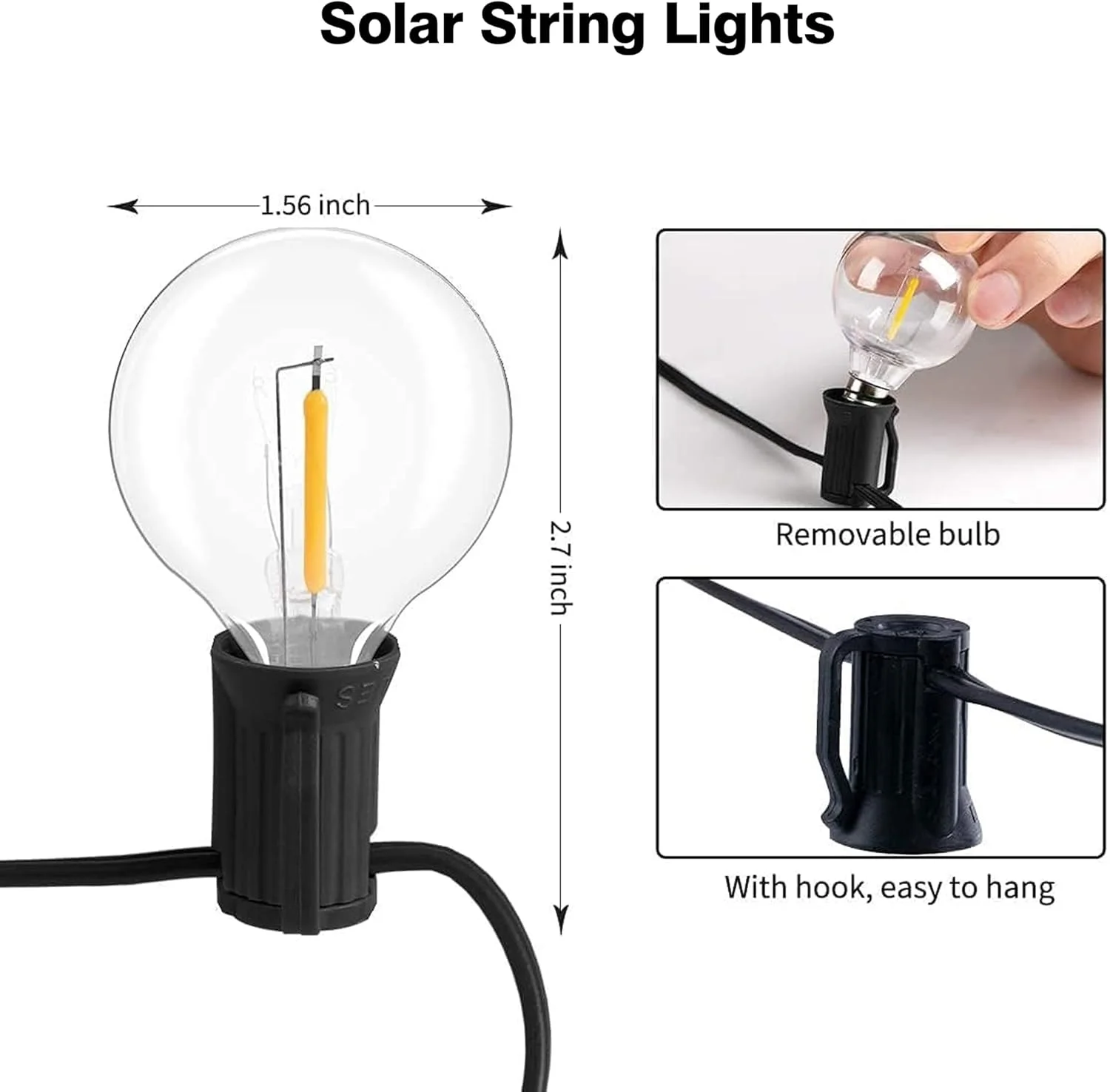 چراغ های رشته ای خورشیدی Sulfar برای فضای باز، چراغ های پری توپی کریستالی سفید گرم، ضد آب، چراغ های رشته ای خورشیدی برای باغ، نورپردازی تزئینی برای خانه، باغ، پاسیو، حیاط و مهمانی (100 LED 12M) چراغ های رشته ای خورشیدی Sulfar برای فضای باز، چراغ های پری توپی کریستالی سفید گرم، ضد آب، چراغ های رشته ای خورشیدی برای باغ، نورپردازی تزئینی برای خانه، باغ، پاسیو، حیاط و مهمانی (100 LED 12M)