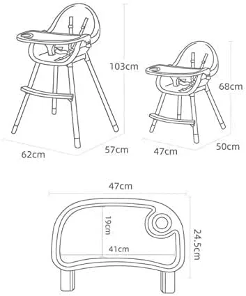 صندلی غذای کودک لیموس 3 در 1، صندلی بلند قابل حمل، صندلی تاشو با ارتفاع قابل تنظیم، صندلی غذای ایمن کودک با سینی غذا (سفید + زرد) صندلی غذای کودک لیموس 3 در 1، صندلی بلند قابل حمل، صندلی تاشو با ارتفاع قابل تنظیم، صندلی غذای ایمن کودک با سینی غذا (سفید + زرد)
