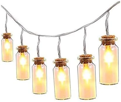 چراغ های ال ای دی رشته ای بطری آرزو، چراغ های شیشه ای ضد آب پری، با باتری و کنترل از راه دور با 8 حالت نورپردازی برای تزئینات کریسمس، جشنواره، عروسی، مهمانی، پاسیو، باغ و خانه، نور سفید گرم 1 عدد چراغ های ال ای دی رشته ای بطری آرزو، چراغ های شیشه ای ضد آب پری، با باتری و کنترل از راه دور با 8 حالت نورپردازی برای تزئینات کریسمس، جشنواره، عروسی، مهمانی، پاسیو، باغ و خانه، نور سفید گرم 1 عدد