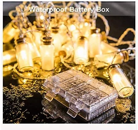 چراغ های ال ای دی رشته ای بطری آرزو، چراغ های شیشه ای ضد آب پری، با باتری و کنترل از راه دور با 8 حالت نورپردازی برای تزئینات کریسمس، جشنواره، عروسی، مهمانی، پاسیو، باغ و خانه، نور سفید گرم 1 عدد چراغ های ال ای دی رشته ای بطری آرزو، چراغ های شیشه ای ضد آب پری، با باتری و کنترل از راه دور با 8 حالت نورپردازی برای تزئینات کریسمس، جشنواره، عروسی، مهمانی، پاسیو، باغ و خانه، نور سفید گرم 1 عدد