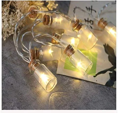 چراغ های ال ای دی رشته ای بطری آرزو، چراغ های شیشه ای ضد آب پری، با باتری و کنترل از راه دور با 8 حالت نورپردازی برای تزئینات کریسمس، جشنواره، عروسی، مهمانی، پاسیو، باغ و خانه، نور سفید گرم 1 عدد چراغ های ال ای دی رشته ای بطری آرزو، چراغ های شیشه ای ضد آب پری، با باتری و کنترل از راه دور با 8 حالت نورپردازی برای تزئینات کریسمس، جشنواره، عروسی، مهمانی، پاسیو، باغ و خانه، نور سفید گرم 1 عدد