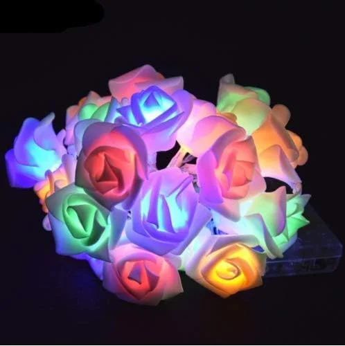 ریسه چراغ گل رز 10 LED - طول 1 متر ریسه چراغ گل رز 10 LED - طول 1 متر