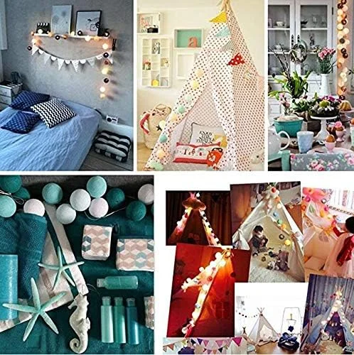 چراغ تزئینی چراغ منظره ریسه ای 3 متری 20 LED توپ پنبه ای با باتری چراغ های فانوسی پری کروی برای پاسیو، باغ، اتاق خواب، عروسی رنگ ماکارون چراغ تزئینی چراغ منظره ریسه ای 3 متری 20 LED توپ پنبه ای با باتری چراغ های فانوسی پری کروی برای پاسیو، باغ، اتاق خواب، عروسی رنگ ماکارون