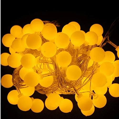 چراغ های رشته ای توپی، 30 LED چراغ پری کروی ضد آب با کنترل از راه دور برای مهمانی های داخلی و خارجی، با باتری، سفید گرم چراغ های رشته ای توپی، 30 LED چراغ پری کروی ضد آب با کنترل از راه دور برای مهمانی های داخلی و خارجی، با باتری، سفید گرم
